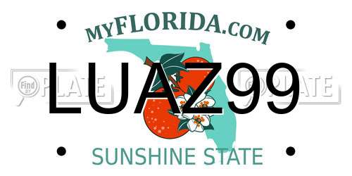 LUAZ99 Florida License Plate