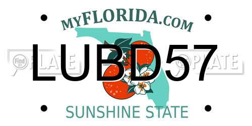 LUBD57 Florida License Plate
