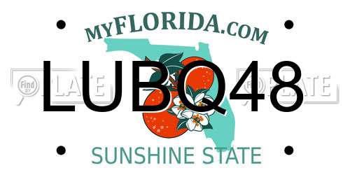 LUBQ48 Florida License Plate