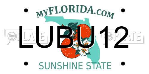 LUBU12 Florida License Plate
