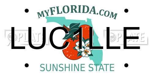 LUC1LLE Florida License Plate
