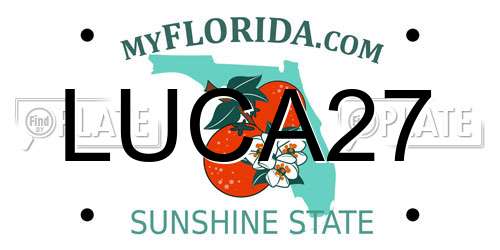 LUCA27 Florida License Plate