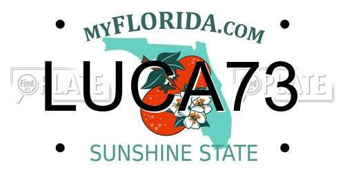 LUCA73 Florida License Plate