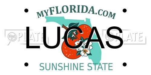 LUCAS Florida License Plate