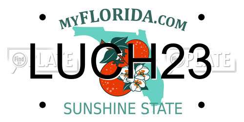 LUCH23 Florida License Plate