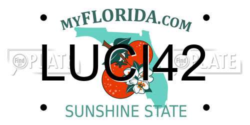LUCI42 Florida License Plate