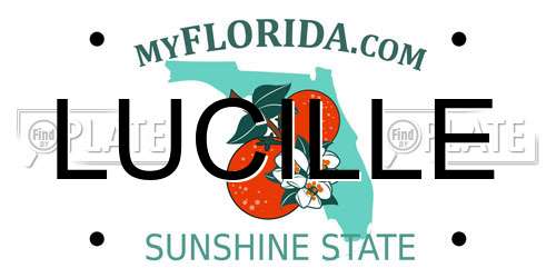 LUCILLE Florida License Plate