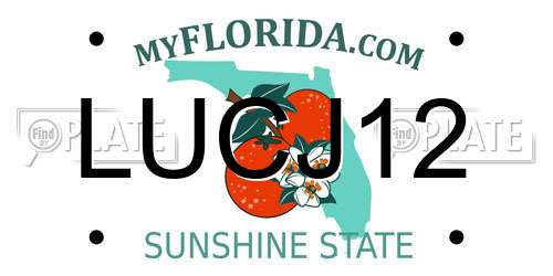 LUCJ12 Florida License Plate