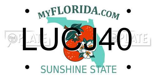 LUCJ40 Florida License Plate