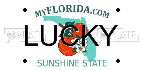 LUCKY Florida License Plate