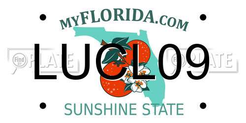 LUCL09 Florida License Plate