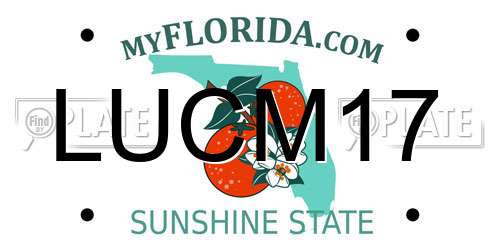 LUCM17 Florida License Plate