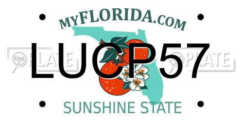 LUCP57 Florida License Plate