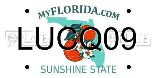 LUCQ09 Florida License Plate