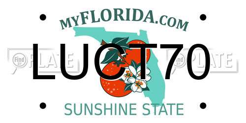 LUCT70 Florida License Plate