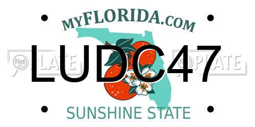 LUDC47 Florida License Plate