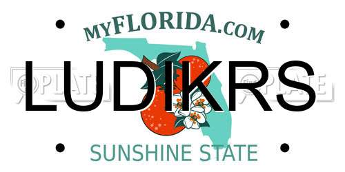 LUDIKRS Florida License Plate