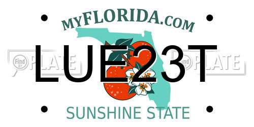 LUE23T Florida License Plate