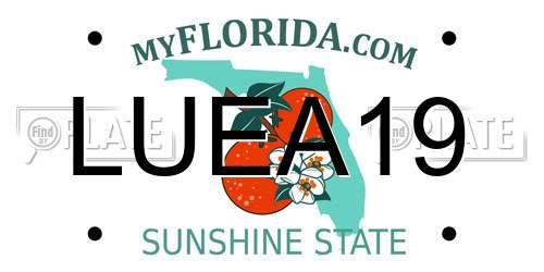 LUEA19 Florida License Plate
