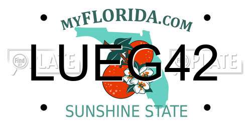 LUEG42 Florida License Plate