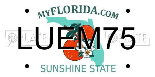 LUEM75 Florida License Plate