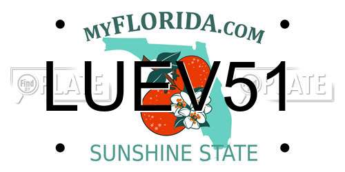 LUEV51 Florida License Plate