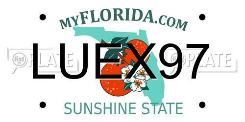 LUEX97 Florida License Plate
