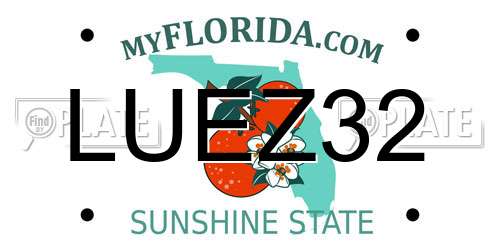 LUEZ32 Florida License Plate
