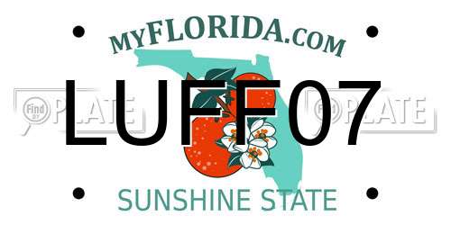 LUFF07 Florida License Plate