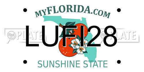 LUFI28 Florida License Plate