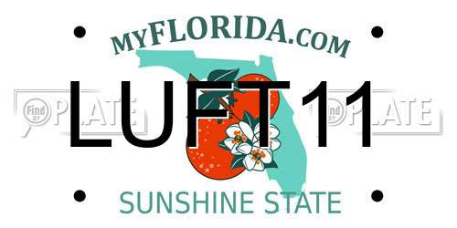 LUFT11 Florida License Plate