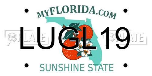 LUGL19 Florida License Plate