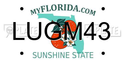 LUGM43 Florida License Plate