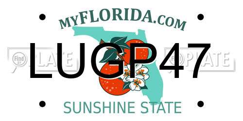 LUGP47 Florida License Plate