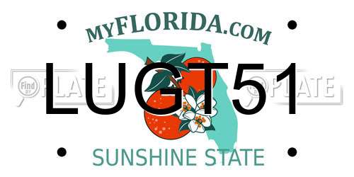 LUGT51 Florida License Plate