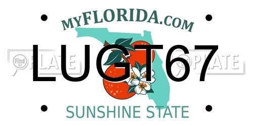 LUGT67 Florida License Plate