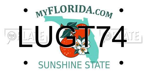 LUGT74 Florida License Plate