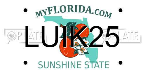 LUIK25 Florida License Plate