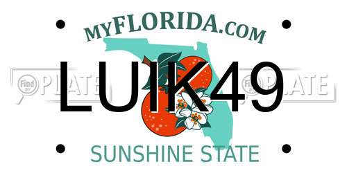 LUIK49 Florida License Plate