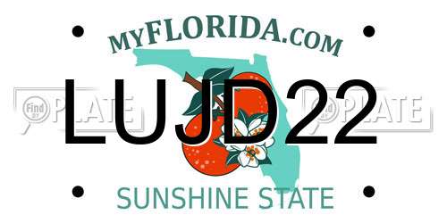 LUJD22 Florida License Plate