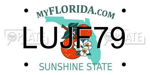 LUJF79 Florida License Plate