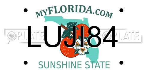 LUJI84 Florida License Plate