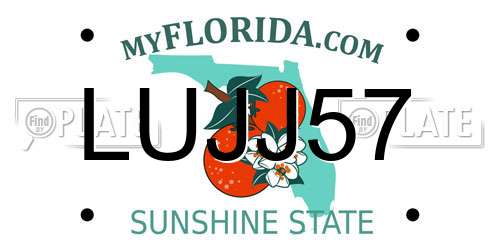 LUJJ57 Florida License Plate