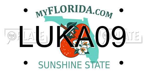 LUKA09 Florida License Plate