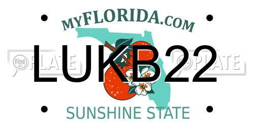 LUKB22 Florida License Plate