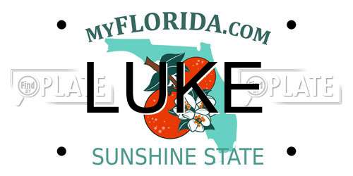 LUKE Florida License Plate