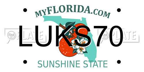 LUKS70 Florida License Plate