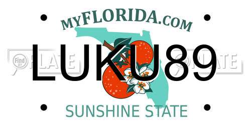 LUKU89 Florida License Plate