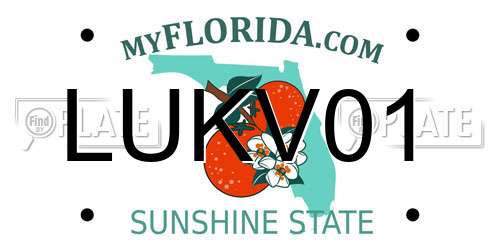 LUKV01 Florida License Plate