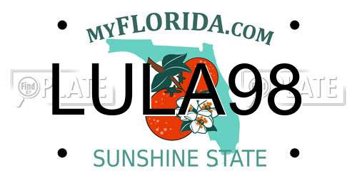 LULA98 Florida License Plate